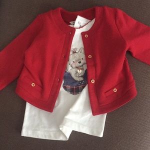 Long sleeve shirt with long sleeve button up